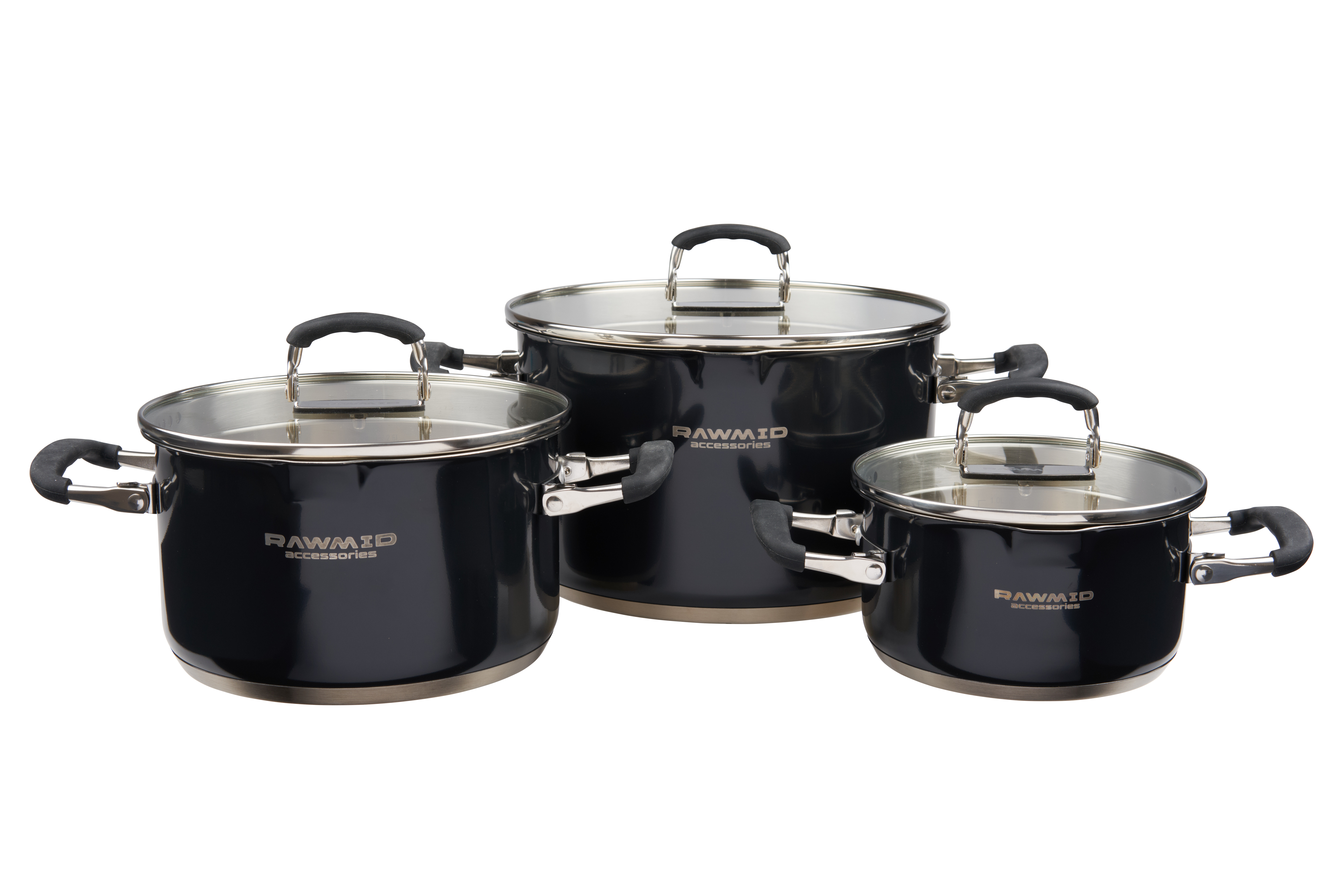 

Посуда RAWMID, Набор кастрюль RAWMID RAP-02 3 шт