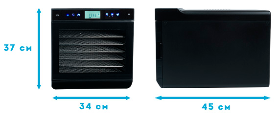 Размеры дегидратора RAWMID Modern RMD-10