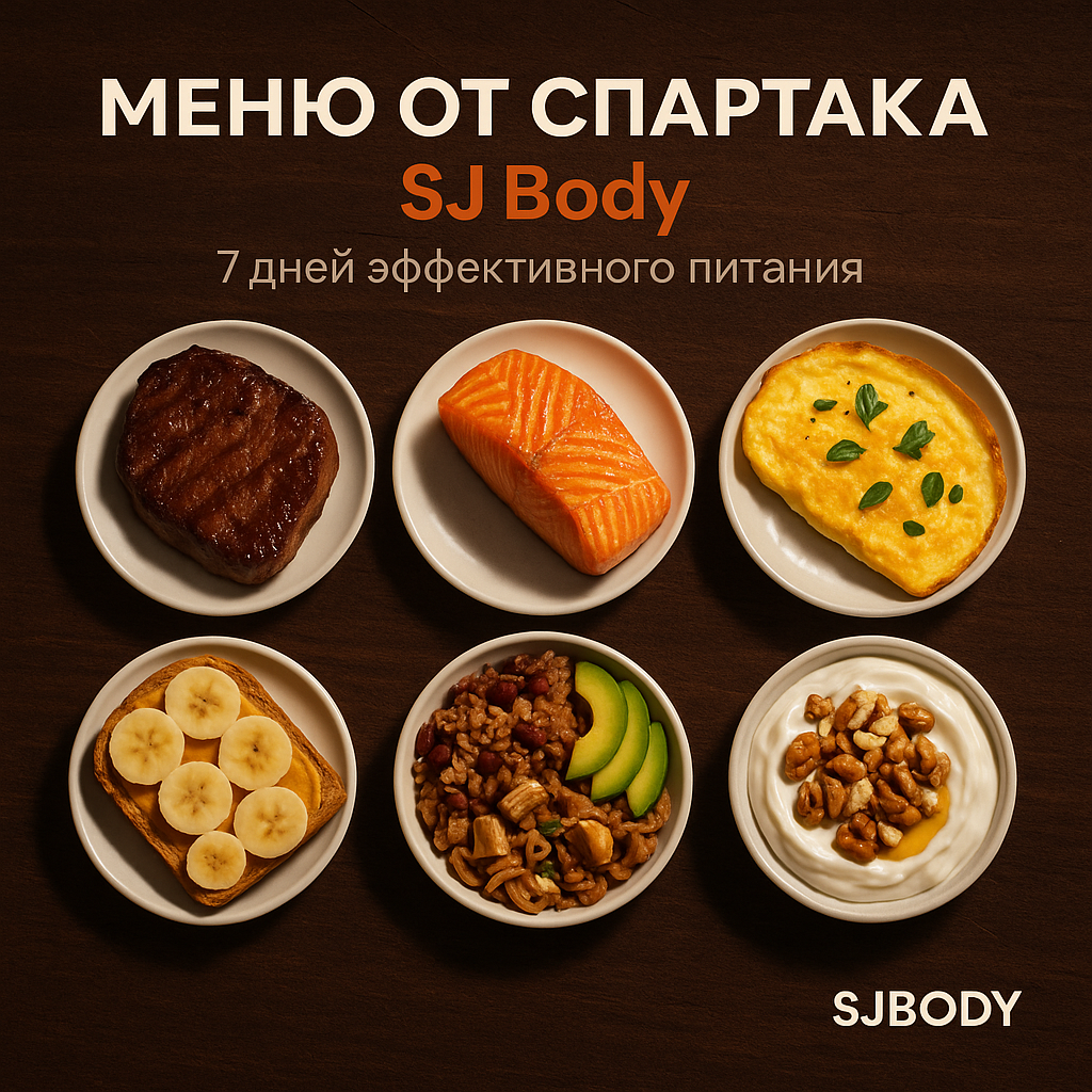 

Меню для набора массы на 1 неделю от Спартака