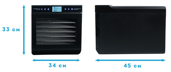 Размеры дегидратора RAWMID Modern RMD-10