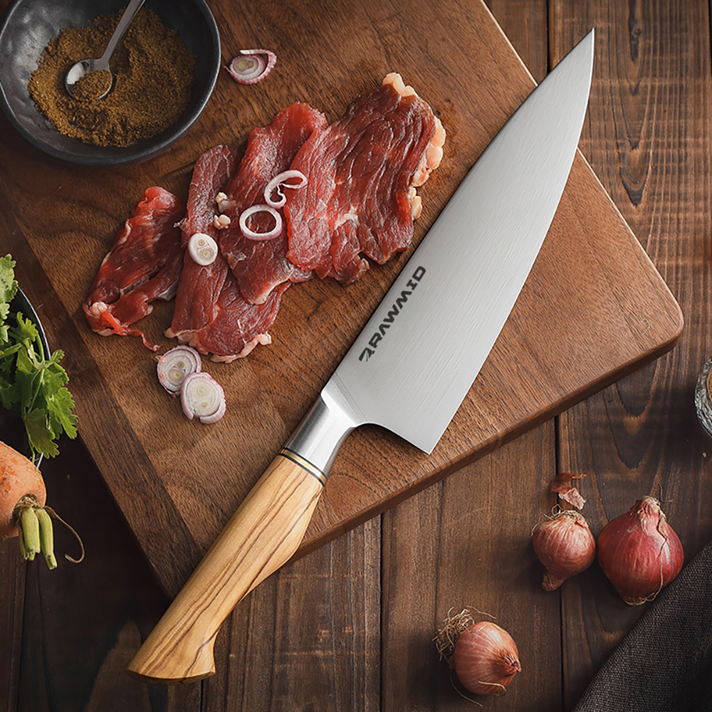 Шеф-нож RAWMID Classic RCK-21, 21 см, ручка «Оливковое дерево»